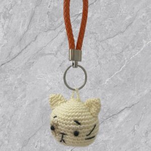 Llavero de gatito a crochet